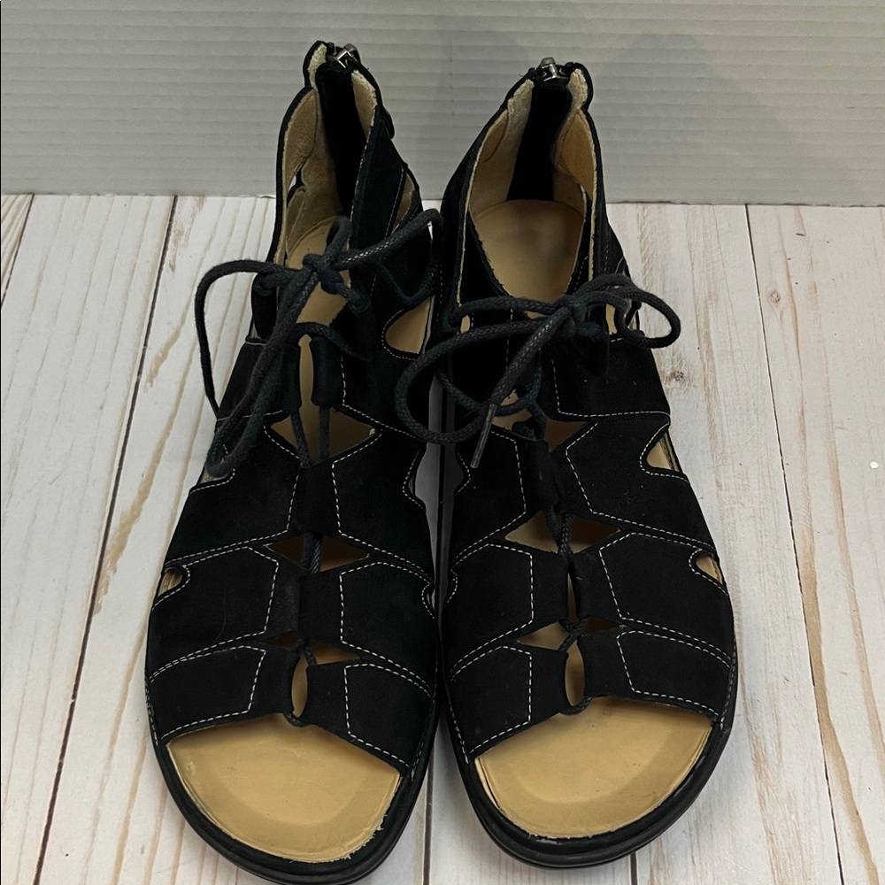 Hartjes Austria gladiator sandals. Zip & lace. Comfort insole. Suede.EUC.Size 37 - Picture 2 of 8